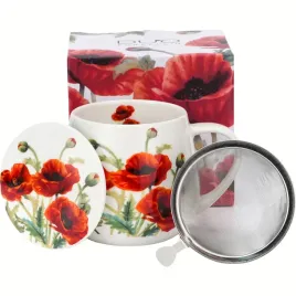 kubek-barylka-430-ml-z-zaparzaczem-do-herbaty-ziol-flower-classic-poppies