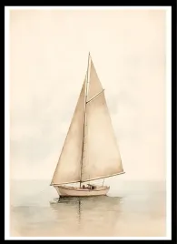 plakat-na-sciane-do-salonu-pojedyncza-zaglowka-na-morzu-neutral-70x50cm