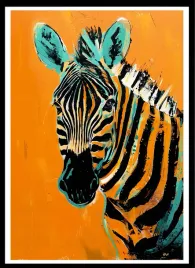 plakat-na-sciane-do-salonu-zolto-czarna-zebra-premium-70x50cm