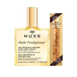 nuxe-huile-prodigieuse-zestaw-suchy-olejek-100ml-olejek-roll-on-zel-100ml