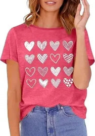 tshirt-koszulka-ciemnyroz-serca-rozmiar-s