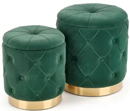 zestaw-2-puf-polly-halmar-zielony-velvet-zloty-glamour-akcent-do-salonu