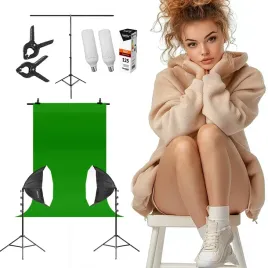 zestaw-studyjny-zielone-tlo-stelaz-2x-lampa-softbox-40x60cm-125w-led