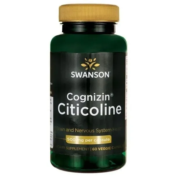 Swanson Cognizin Citicoline 500 mg CYTYKOLINA mózg 60 kapsułek PAMIĘĆ stres