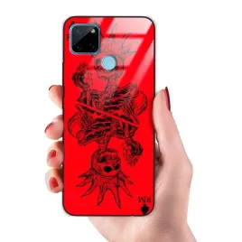 etui-do-realme-c21y-glass-pancerne-mroczne-czaszki-i-szkielety-mix-wzorow