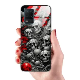 etui-do-realme-v13-5g-glass-pancerne-mroczne-czaszki-i-szkielety-mix-wzorow