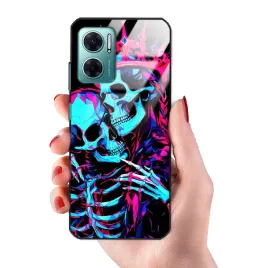 etui-do-xiaomi-redmi-note-11e-glass-mocne-czaszki-i-szkielety-mix-wzorow