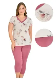 pizama-damska-z-wiskozy-krotki-rekaw-spodnie-3-4-na-lato-3xl-wygodna-mila