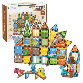 klocki-magnetyczne-konstrukcyjne-dino-park-kolekcja-diamentowa-4d-zestaw-90