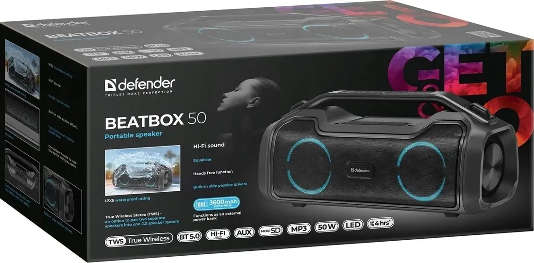 glosnik-defender-beatbox-50-bluetooth-50w-defender-stan-nowy