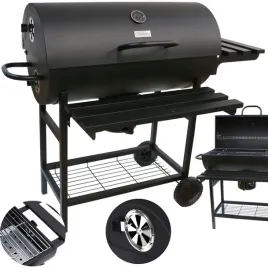 grill-weglowy-ogrodowy-beczka-pokrywa-popielnik-polki-przenosny-stylowy