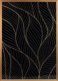 obraz-lotos4-53x73-cm-zloty-liscie