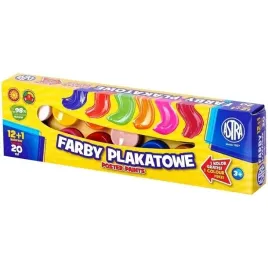 farby-plakatowe-szkolne-13-kolorow-20ml-zestaw-301115005-astra-astra