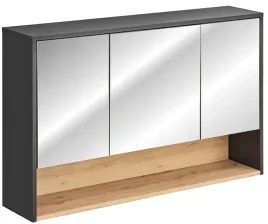 szafka-lazienkowa-z-lustrem-borneo-100-cm-szary-dab-drzwi-otwarta-polka