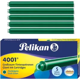 naboje-dlugie-ciemna-zielen-gtp-5-5szt-pelikan-pelikan