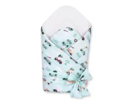 dwustronny-rozek-dla-niemowlat-miekki-z-wiazaniem-zajaczki-mietowe-bialy