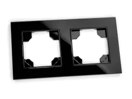 ramka-szklana-podwojna-do-gniazda-elektrycznego-fi60-czarna