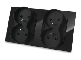 2x-kontakt-gniazdo-elektryczne-podwojne-szklane-fi60-z-uziemieniem-czarne