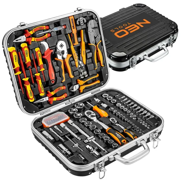 NEO TOOLS Zestaw Narzędzi dla Elektryka 108 el. Profesjonalna Walizka