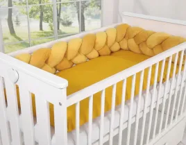 ochraniacz-warkocz-pleciony-minky-do-lozeczka-180cm-musztardowy-my-sweet