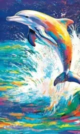 recznik-plazowy-kapielowy-70x140-summer-delfin-teczowy