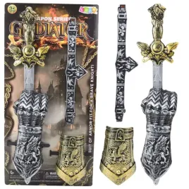 zestaw-rycerski-gladiator-miecz-ochraniacze-pas-zdobione-lean-toys
