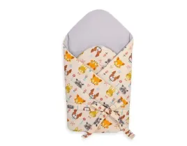 rozek-dla-niemowlat-z-wiazaniem-2w1-usztywniany-i-miekki-zwierzatka-kremo