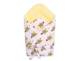 dwustronny-rozek-dla-niemowlat-miekki-z-wiazaniem-zebry-zolte-bobono