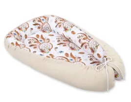 kokon-niemowlecy-dwustronny-kojec-otulacz-premium-bobono-lapacze-snow-bial