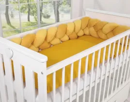 ochraniacz-warkocz-pleciony-minky-do-lozeczka-180cm-musztardowy-my-sweet