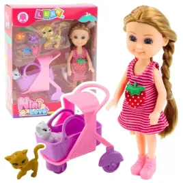 mini-lalka-z-akcesoriami-wozek-kotki-zestaw-laleczka-rozowa-lean-toys
