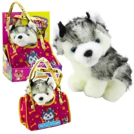 piesek-husky-w-torebce-pluszowy-maskotka-przytulanka-bialo-szary-lean-toys