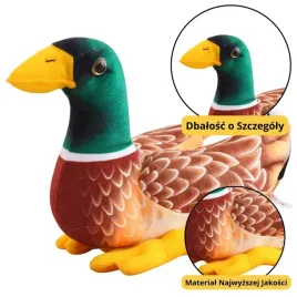 pluszowa-maskotka-przytulanka-kaczka-brazowo-zielona-28cm-lean-toys
