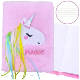 pluszowy-futerkowy-notatnik-zeszyt-w-linie-z-jednorozcem-grzywa-kolorowy-a5