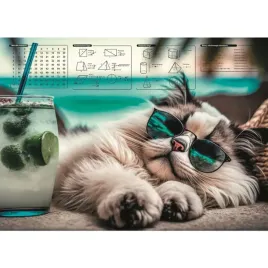 mata-na-biurko-z-nadrukiem-chillout-cat-0318-0048-46-panta-plast-panta-plas