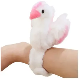 pluszowa-maskotka-labedz-opaska-bransoletka-na-reke-bialy-lean-toys