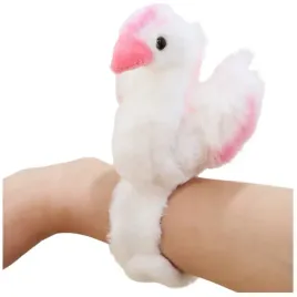 pluszowa-maskotka-labedz-opaska-bransoletka-na-reke-bialy-lean-toys