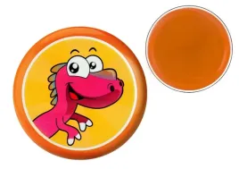 dysk-latajacy-frisbee-z-dinozaurem-pomaranczowy-20-cm-lean-toys