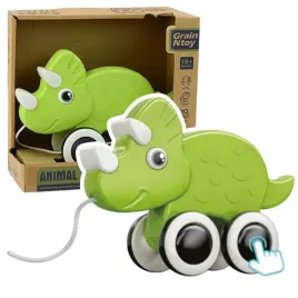 dinozaur-zabawka-do-ciagniecia-na-sznurku-piszczalka-eko-zielony-lean-toys