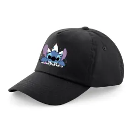 czapka-z-daszkiem-stich-stitch-z-nadrukiem-dziecieca-czarna