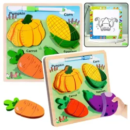 ukladanka-tablica-2w1-drewniana-edukacyjna-warzywa-pisak-lean-toys