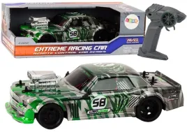 autko-zdalnie-sterowane-rc-1-16-gumowe-kola-drift-zielone-lean-toys