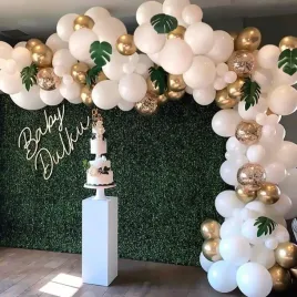 girlanda-balonowa-90-szt-zloto-biala-liscie