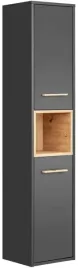 slupek-lazienkowy-borneo-36-x-170-cm-szary-dab-szafka-regal-drzwi-otwarta