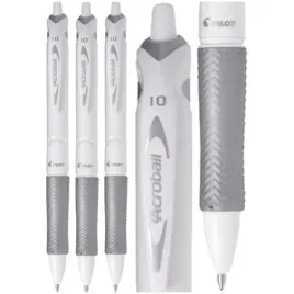 dlugopis-olejowy-acroball-m-white-czarny-wklad-10mm-pilot-3-sztuki
