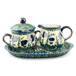 komplet-cukiernica-i-mlecznik-na-podstawce-unikat-im03-ceramika-boleslawiec