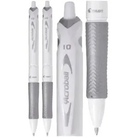 dlugopis-olejowy-acroball-m-white-czarny-wklad-10mm-pilot-2-sztuki