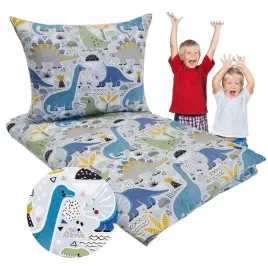 posciel-dziecieca-100x160-50x60-dinozaury-niebieskie-produkt-polski