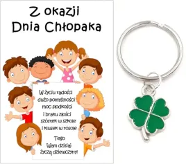brelok-breloczek-dzien-chlopaka-pasowanie-klasa-szkola-pamiatka-koniczyna