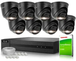 zestaw-monitoringu-8x-ipcam-t4-30dl-black-4mp-hilook-by-hikvision-dysk-2tb